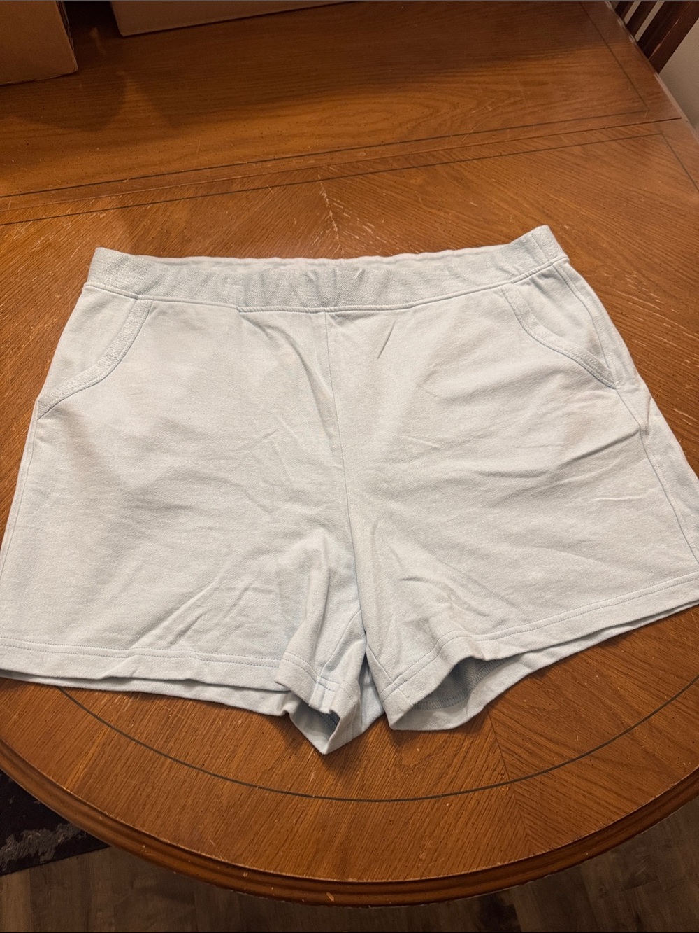 Torrid Belle Isle French Terry Baby Blue Shorts High Rise Pull On NWOT 2 2X